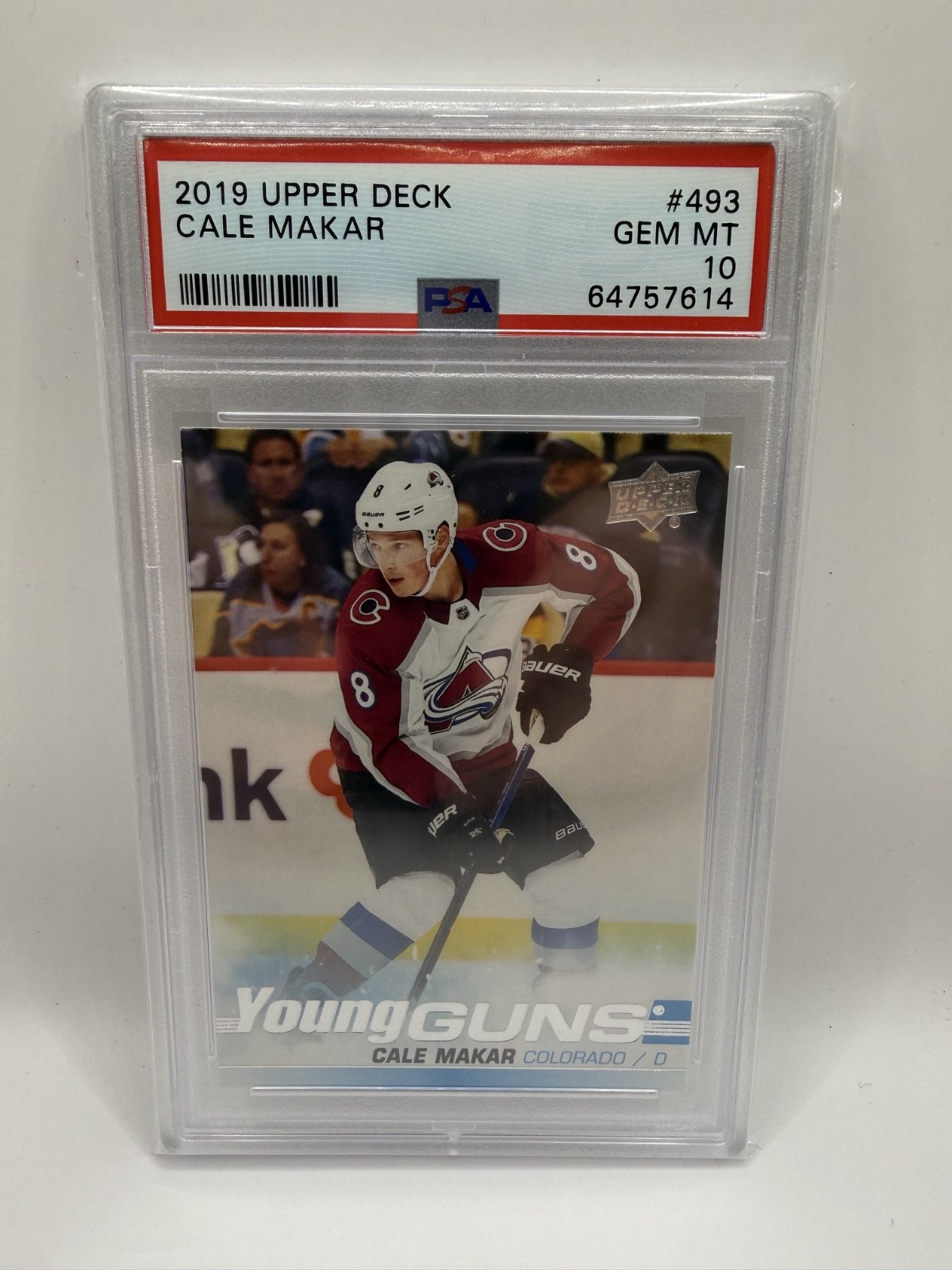 2019-20 Upper Deck Series 2 - Young Guns Cale Makar #493 (RC) PSA 10