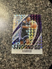 2023-24 Panini Mosaic #4 De'Aaron Fox Give and Go SILVER Mosaic  Kings