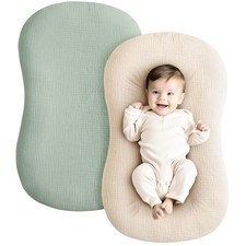 Muslin Baby Lounger Cover 2 Pack, 100 Cotton Newborn Lounger Cover, Soft and Br