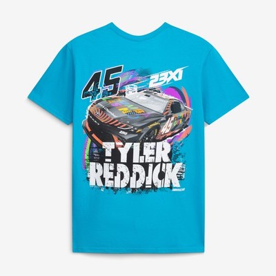 Men's 23XI Racing Teal Tyler Reddick #45 Chumba Tropical Car T