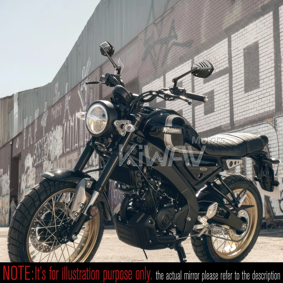 Espejo retrovisor Magazi modelo SHIELD negro ajustable se adapta a Honda Shadow VT 500 600 700 800 Foto 3 de 4