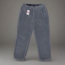 VTG Brooks Brothers Men Corduroy Pants 36x32 Gray Pleated Wide Wale 100 Cotton