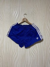 1990s ADIDAS VINTAGE SHORTS FOOTBALL SOCCER sz M MEN BLUE COTTON