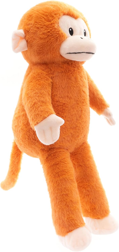 Soft Orange Monkey Plush Toy - Cuddly Stuffed Animal for Kids, Cute and Huggable