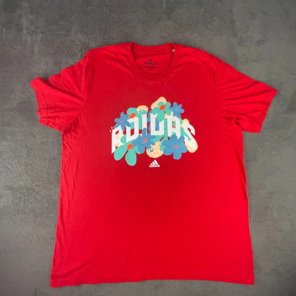 Adidas red cheap floral sweatshirt