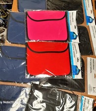 10 NEOPRENE SLEEVES Tablets Notepads iPads eReader to10" PINK BLUE RED BLACK