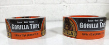  12 Rolls Gorilla Incredibly Strong Duct Tape Roll Black 1.88" x 12 Yd