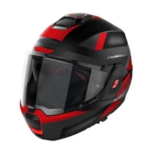 NOLAN N120-1 SUBWAY MATT BLACK RED 22 REVERSIBLE MODULAR HELMET SIZE L