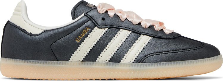 adidas Womens Samba 'Black Wonder Quartz Ribbon Laces adidas Womens Samba 'Black Wonder Quartz Ribbon Laces