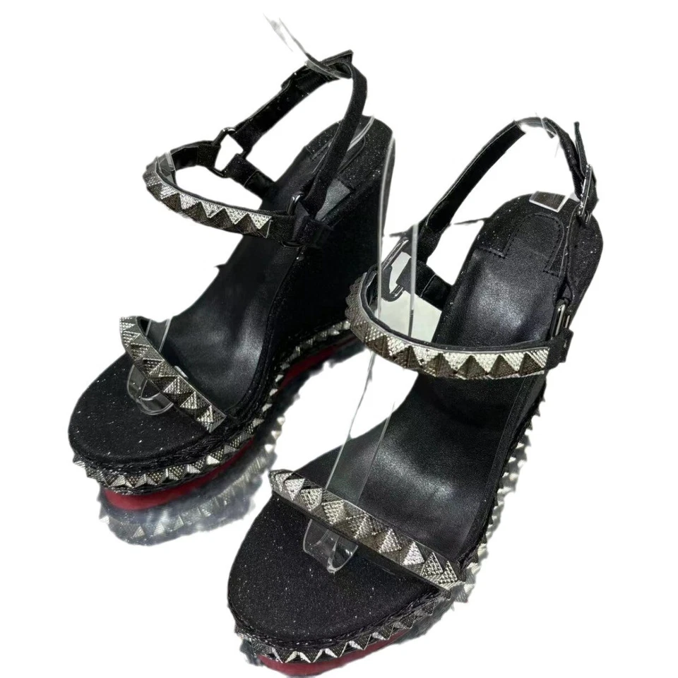 Talons hauts Escarpins Talon Zeppa 16CM La plateforme 4CM Avec ceinture de 35-42 - Photo 2/4