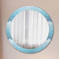 Wandspiegel Mit Farbigem Rahmen Badezimmer Und Wohnzimmer Chevron Muster
