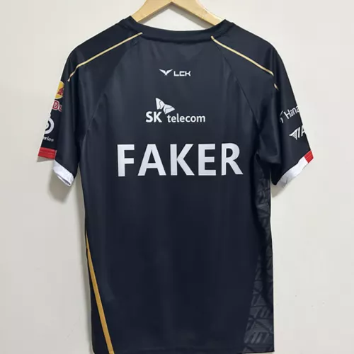 Maglia uniforme LCK Team T1 S13 Faker TShirt LOL campione del mondo - Foto 4 di 6