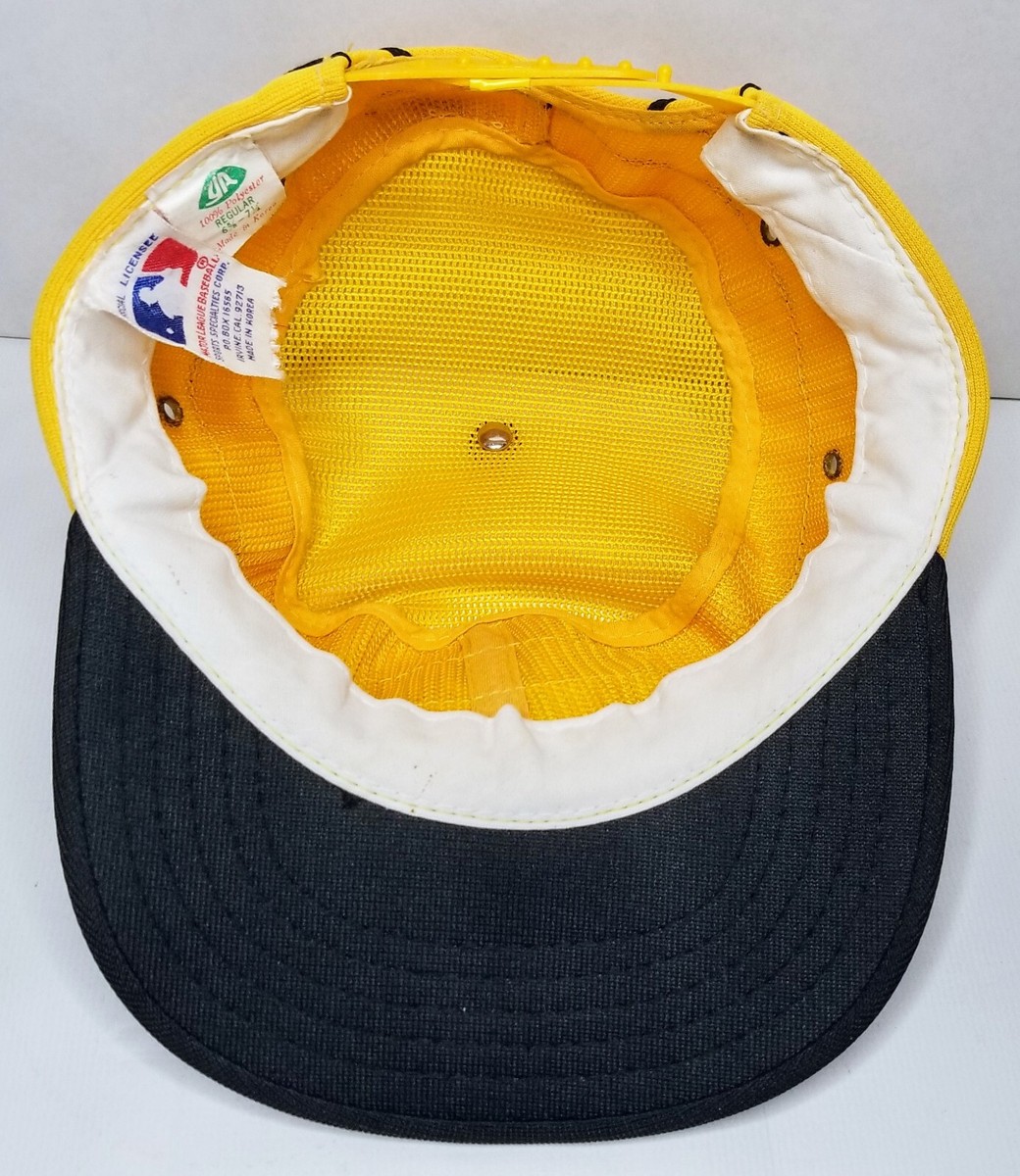 ピッツバーグパイレーツ　pillbox cap イエロー　デッドストック Vtg New Era Pittsburgh Pirates Pillbox Hat Yellow On Field Cap