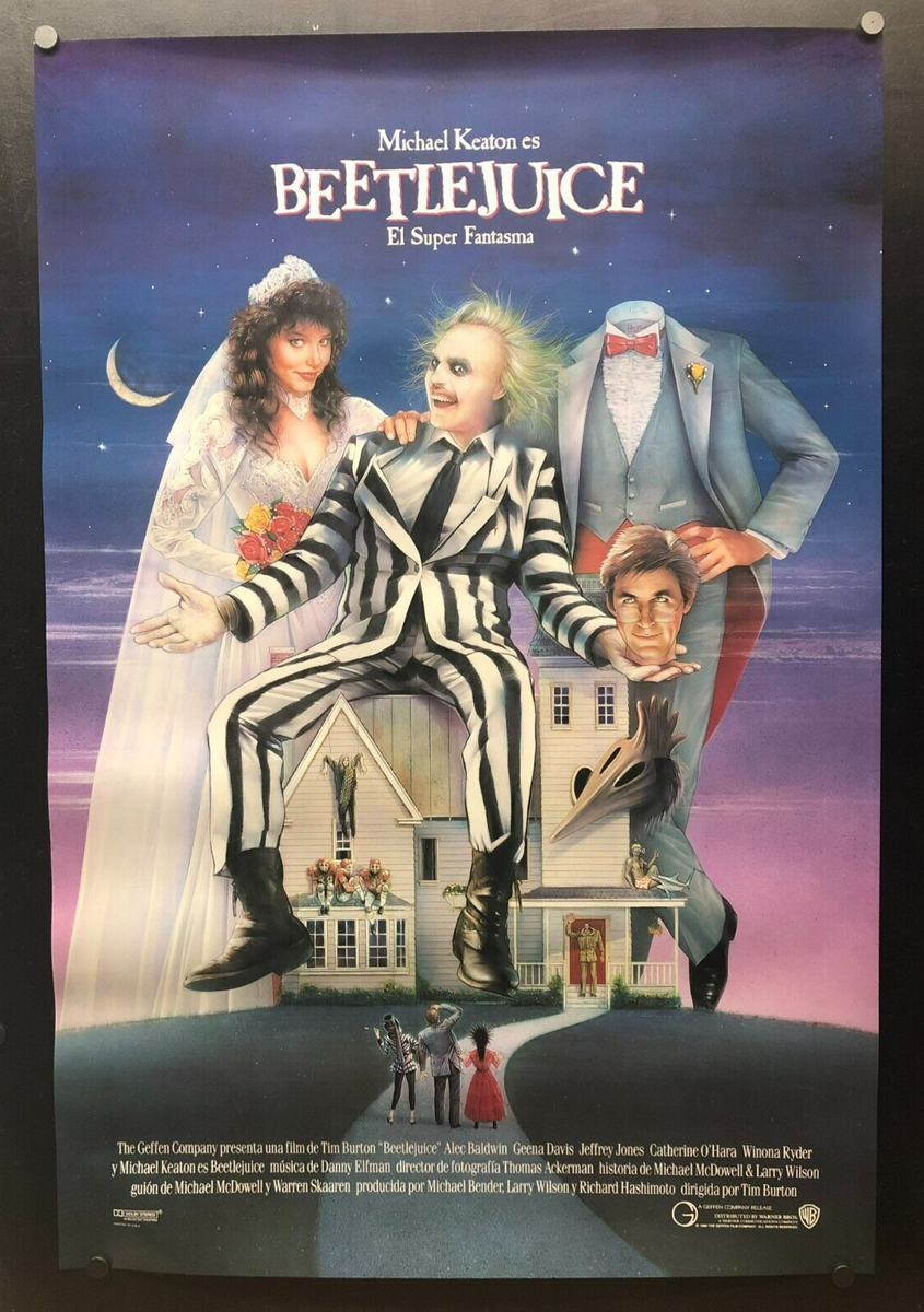 超激レア‼️ 映画 『JUICE』 パンフレット original 1988 BEETLEJUICE Rolled Theatrical SPANISH Movie Poster