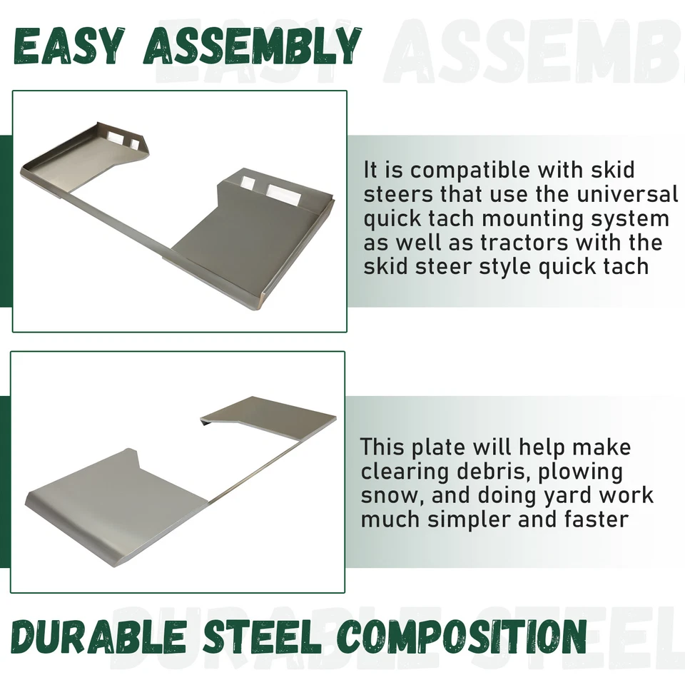 Adaptador de minicargadora placa de montaje accesorio de corte de tacómetro rápido de acero de 3/8" de espesor Foto 4 de 4