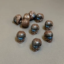 Lot 10 heads For Elite Mega Bloks Construx Building Figure UNSC MARINE MARINE 44