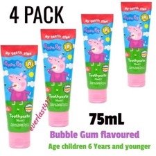 Peppa Pig Rainbow Toothpaste 75ml. Bubblegum Flavour, Age 6 +Years , 4 Pack 39.67 per litre