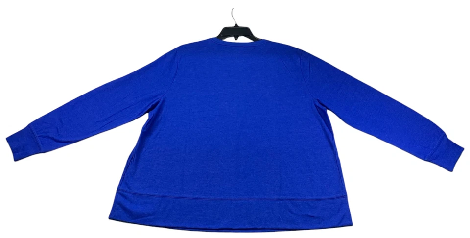 Top de entrenamiento Ideology para mujer talla grande 1X azul manga larga informal nuevo Foto 2 de 4