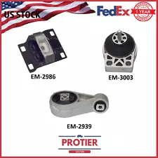Fits Ford Focus 2000 - 2003 2.0L Hydraulic Engine Motor & Transmission Mount Set