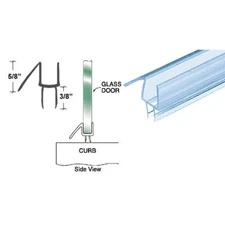  CRL Clear Co-Extruded Bottom Wipe With Drip Rail for 1/4" Glass 3 PACK 31 5/8" 