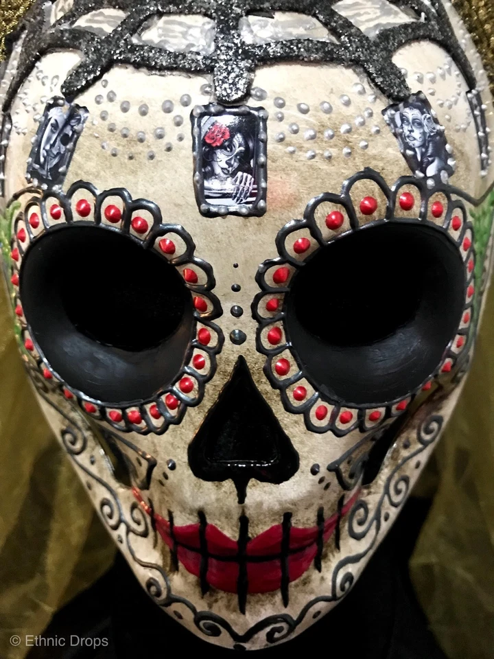 Venetian mask, day of the dead mask, sugar skull, skull mask, dead bride  - Image 3 of 4