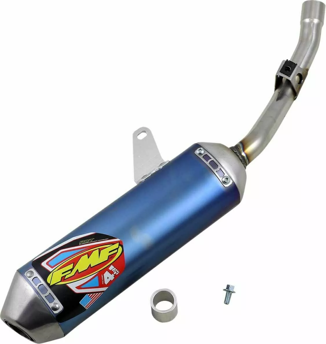 FMF 4.1 Ti Slip on Exhaust Pipe Kawasaki KLX140 KLX140L KLX140R