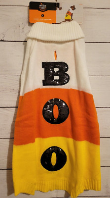 Halloween Dog Sweater Large NWT Candy Corn