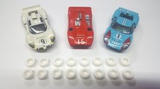 16 .446 Mega G G Tomy SRT Turbo AFX Rear HO SLOT CAR Silicone Tires WHT C2