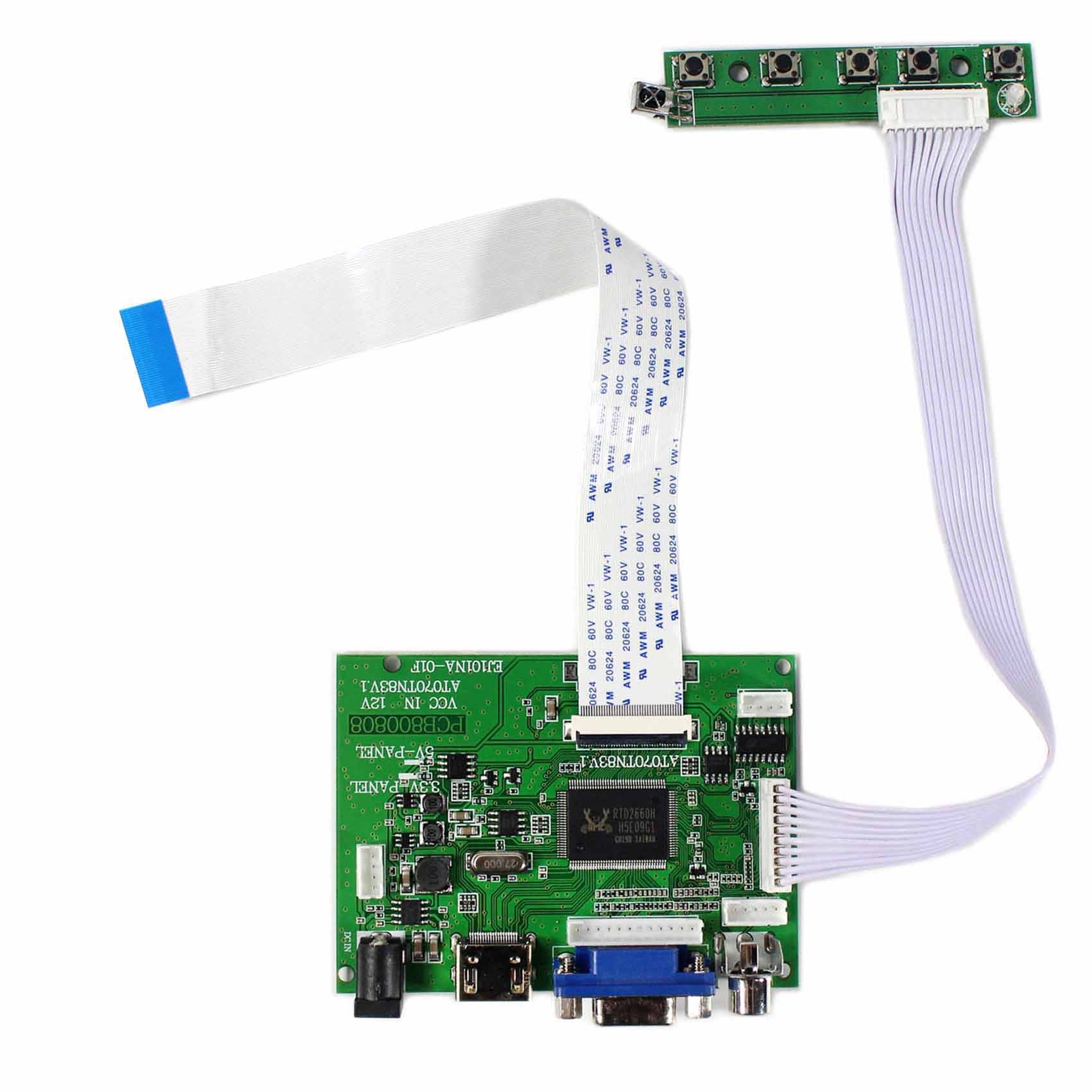 HD VGA AV Controller Board for 5.6inch AT056TN53 V1 640X480 50 pins LCD Screen