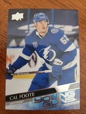 2020-21 Upper Deck UD Young Guns YG Cal Foote Rookie Card RC #476 Lightning 