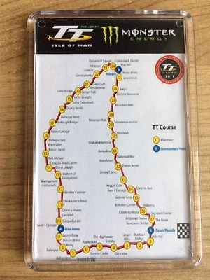 BTCC WORD ART Isle of Man TT Races Circuit ~ Fridge Magnet / Mini Photo Stand 45mm x 70mm