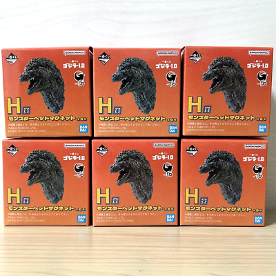Godzilla Monster Head Magnet Complete 6 types set Ichiban Kuji