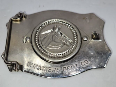 Vintage Chambers Belt Co. Belt Buckle w/ Horse Head Insert | eBay