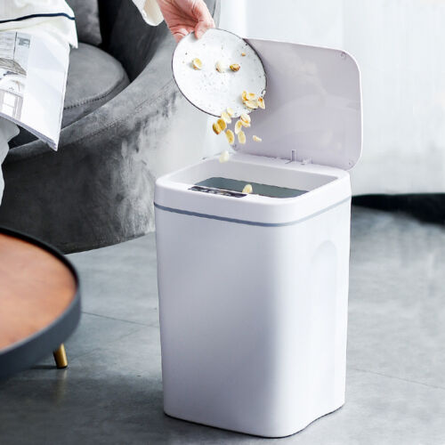 16L cubo de basura automático con sensor inteligente contenedor de residuos baño oficina cocina cubo de basura - Imagen 1 de 11