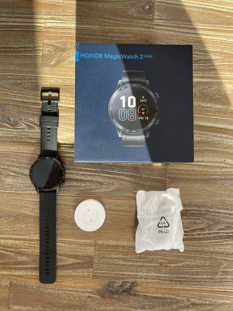 Honor MagicWatch 2 46mm Edelstahlgehäuse mit Sportarmband - Schwarz  (55024895) online kaufen | eBay