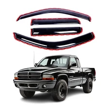 Fits Dodge Dakota 2000-2004 Quad Cab Window Visor Sun Rain Deflector Guard