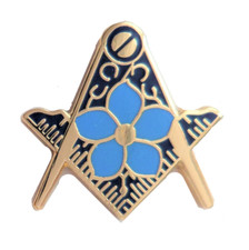 Distintivo spilla dorato quadrato e bussole ritagliati massonico massonico ma...