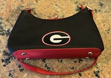 GEORGIA BULLDOG SMALL HANDBAG/ SINGLE STRAP BLACK RED SO SO CUTE