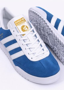 adidas beckenbauer blue trainers