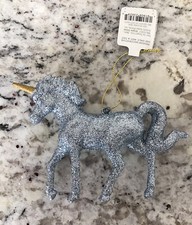 Silver Sparkle Unicorn   Ornament NWT