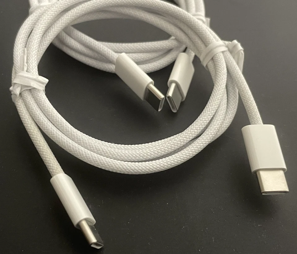 2 x Cabo Apple Tipo-C Trançado Genuíno USB-C para USB-C Cabo Original 1m A2795 - Imagem 2 de 4