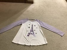 EUC Justice Kids Girls Long Sleeve Sequins Sparkle T-Shirt Top 10