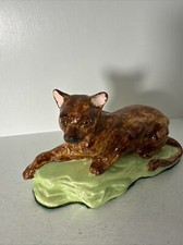 Statue figurine céramique vintage jaguar Japon léopard couguar panthère chat 11 pouces