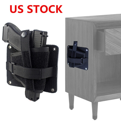 US Under Desk Backpack Right/Left Hand Gun Holster Hook&Loop Quick Draw Holsters