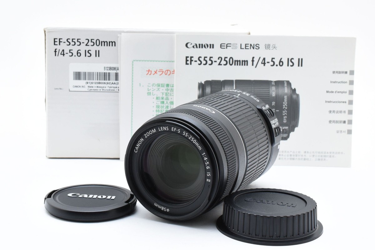 Top Mint】 Canon EF-S 55-250mm F/4-5.6 II IS Lens #138 | eBay