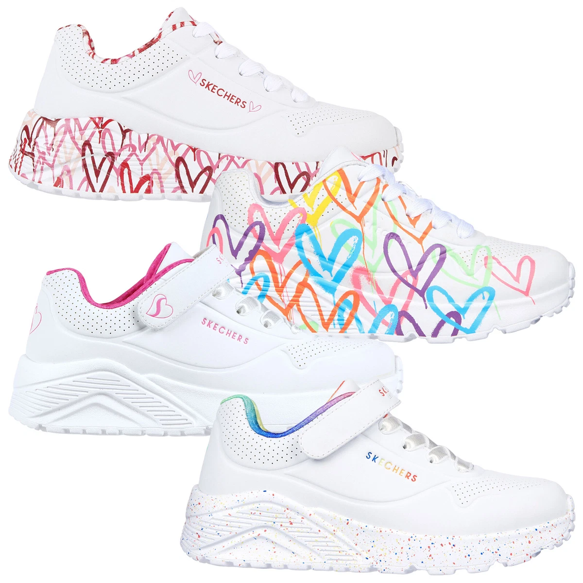 2023 Skechers Junior Girls Uno Lite Trainers JGoldcrown