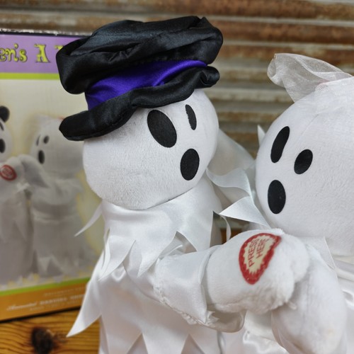 Halloween's A Hoot Animated Musical Dancing Ghost Couple Cracker Barrel RARE - Picture 3 of 16
