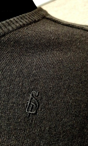 SELECTED SAM sweater brown jumper 80% wool v- neck men's L pit to pit 20" knit 2 - Picture 4 of 7