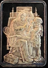 1929 Doctor & Doll Norman Rockwell Vtg Toned Bullion-0.999 Silver 1 Oz Art Bar