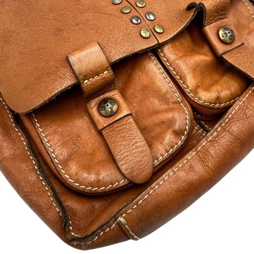 Patricia Nash Armeno Brown Leather Suede Studded Crossbody Messenger Bag Boho - Imagen 17 de 24